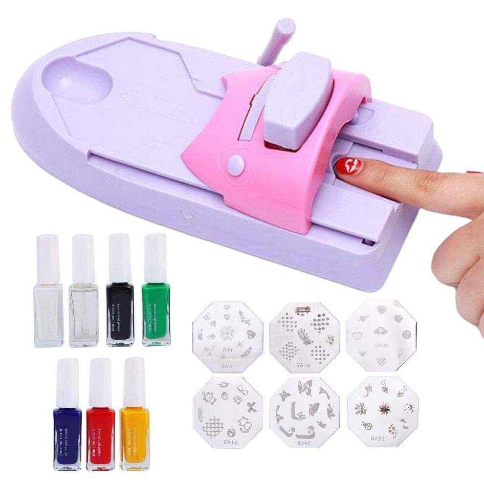 Nail Art Printer with Precise Pattern Stamping, Stable Base, Easy Alignment, Durable DIY Manicure Tool