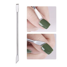 Stainless Steel Nail Cuticle Pusher and Groove Corrector, DualEnded Manicure Pedicure Tool
