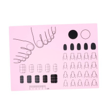 Acrylic Nail Practice Mat with Organized Zones, Durable Silicone Nail Art Training Sheet for Beginners and Pros