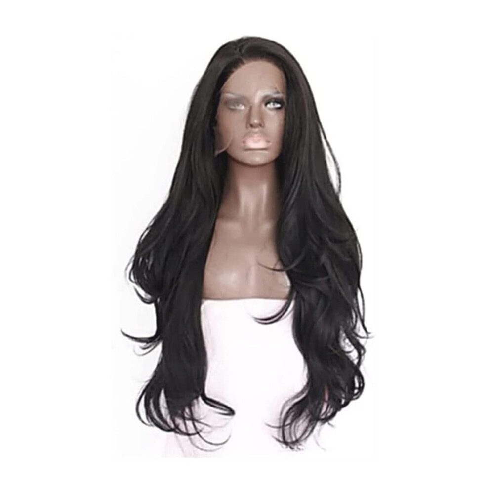 Natural Looking Wavy Synthetic Wig with Breathable Adjustable Cap and Tangle Resistant Fibers