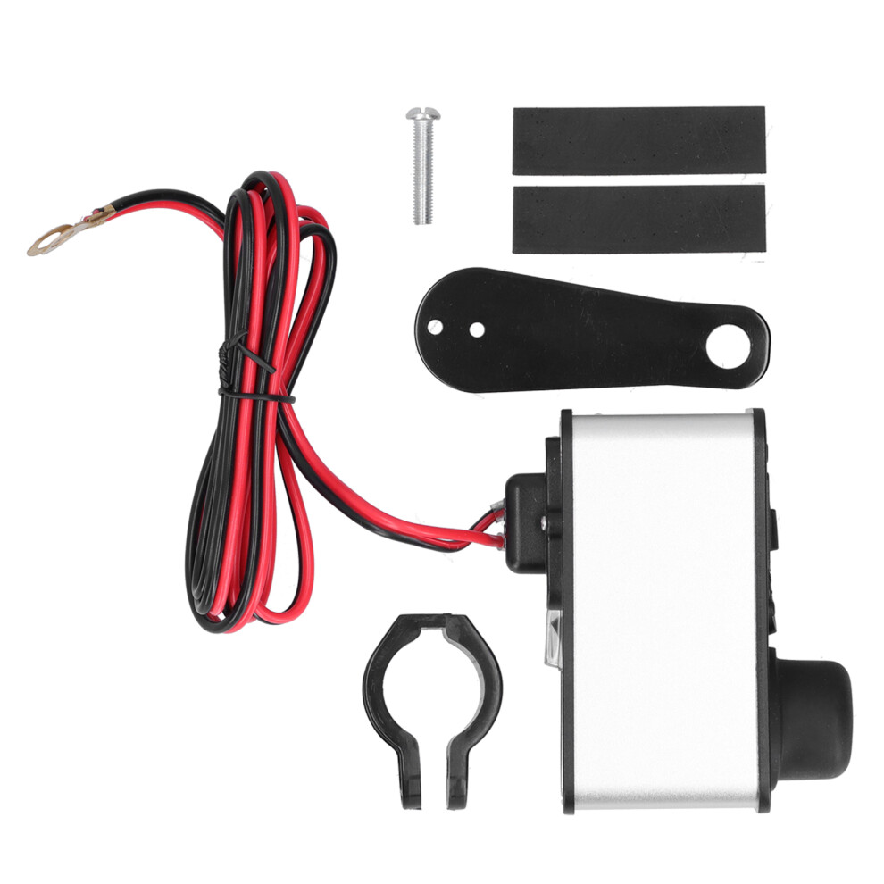 Fast Charging Motorcycle Usb Charger Dual Usb Port Voltmeter Waterproof Universal Fit Over Load Protection Independent Switch With Voltage Display 9175034368745