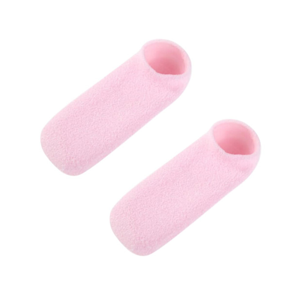 Pink Moisturizing Gel Socks For Dry Feet Deep Hydration Elastic Fit Foot Spa Treatment
