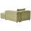 Beliani Left-Hand Chaise Longue BRANDE Fabric Light Green 5