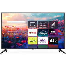 32 Inch Smart Roku TV -Bezel Light Design, LED HD, Freeview, Netflix, Apple TV+, BBC iPlayer, Dolby Audio, Triple HDMI, HDR
