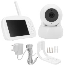 Video Baby Monitor With 1080P HD Camera, Clear Night Vision And Ultra Low Radiation Technology, Real Time Monitoring Device For Parents Without WiFi