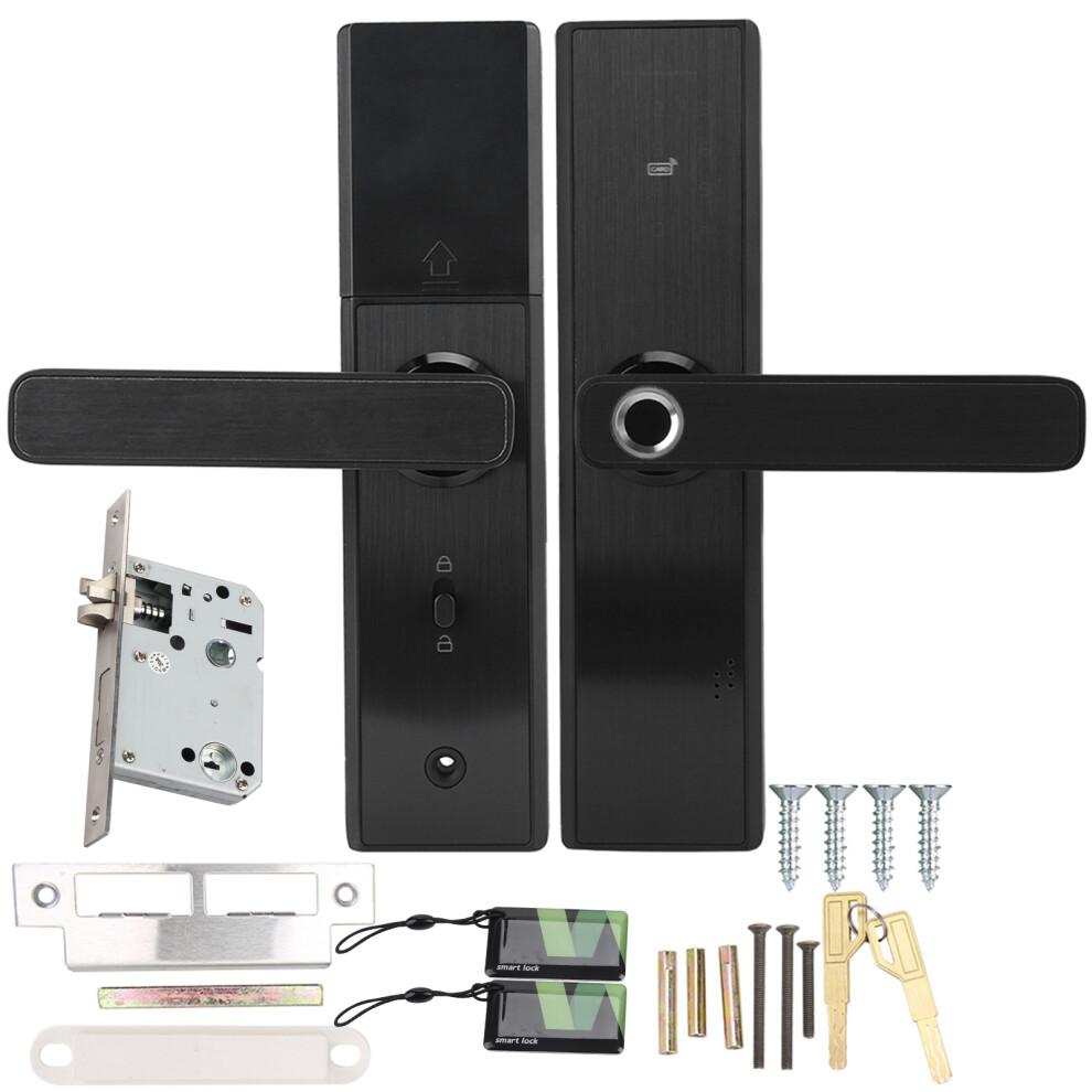 Smart Door Lock Fingerprint Recognition Keyless Entry Remote Control Touchscreen Password Wi-Fi Connectivity Multiple Unlocking Methods Easy 9423501529206