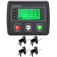 Generatorstyringsmodul, automatisk netfejlskontrol, automatisk omskifter, selvstartende generatorkontrolpanel, LCD-styring med