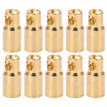 Male Female Banana Plug Connector With Gold Plating, Connect ESC And Battery For Electronic Equipment Using Low Resistance Gold Bullet Connector