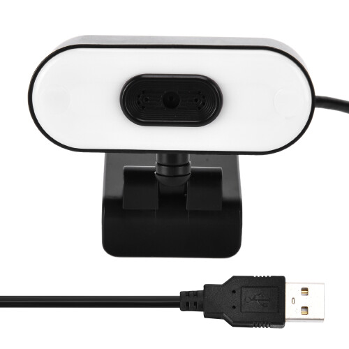Κάμερα web plug and play με ρυθμιζόμενο φωτισμό πλήρωσης, κάμερα web Full HD με ενσωματωμένο 1