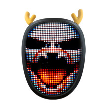 LED-Maske mit Gestensteuerung, beleuchtete, transformierbare Gesichtsmaske, Bluetooth-kompatibel, App-gesteuert, wiederaufladbar, individuell
