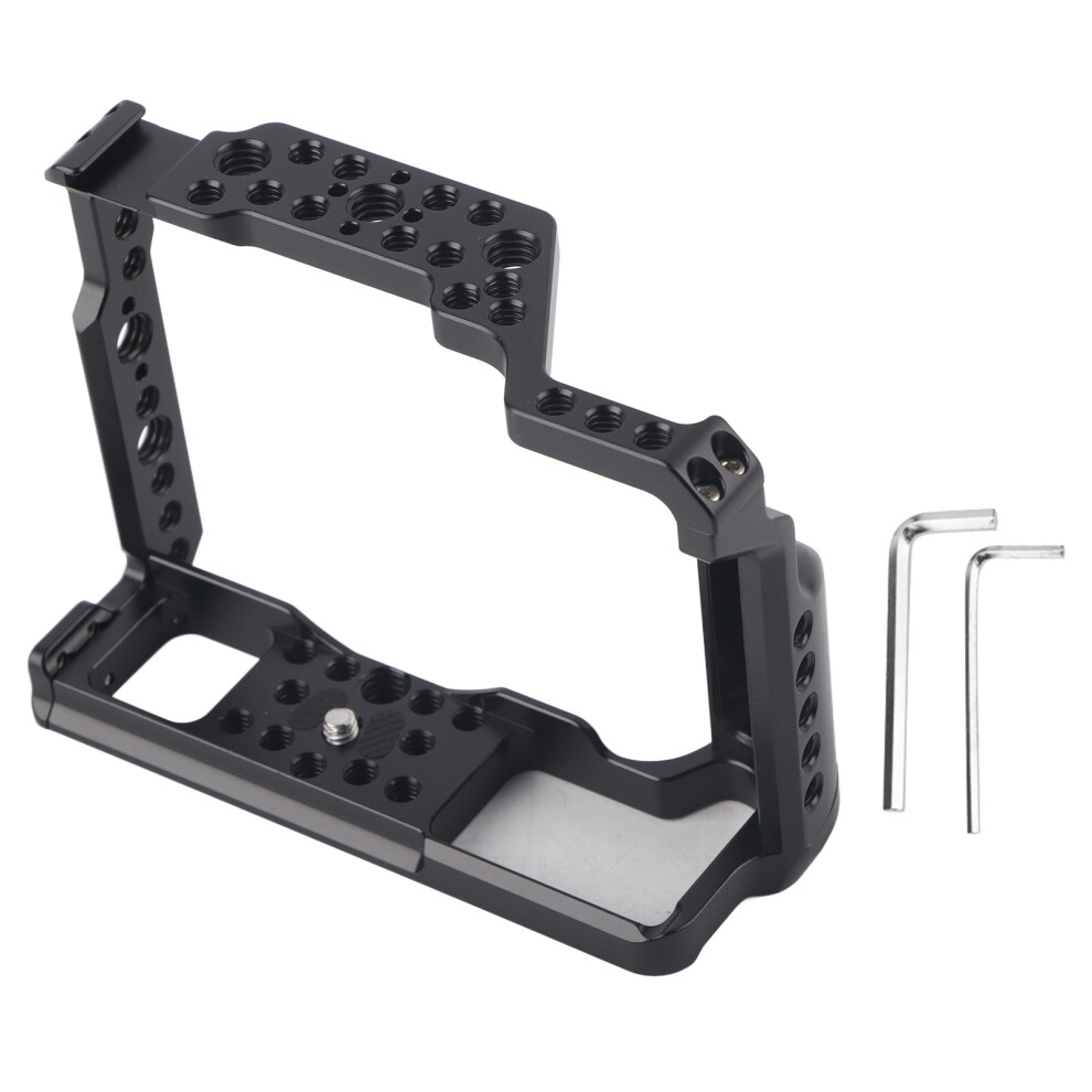 Camera Cage For Canon Sony Mirrorless Aluminum Vlogging Video Shooting Rig Stabilizer Cold Shoe Mount Multiple Mounting Points Arri Standard Locating 9423501533005