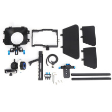 Universal Design Matte Box With Rotatable Filter Tray French Flag And Swing Away Matte Box For Quick Change Lens Adjustable Flags 15mm Rail System