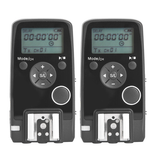 Remote Control For Camera: Wireless Shutter Release With 2.4GHz Frequency And Wireless Flash Trigger Features Ideal For Long Range Operation Across 1