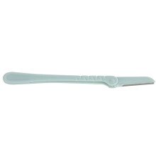 Instrument de dermaplanare facială pentru femei, aparat de ras pentru sprâncene, culoarea piersicii, cu mâner ergonomic și design cu plasă de
