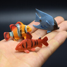 12 Stück Mini-Tropen-Meerfisch-Figuren Spielzeuge, PVC, Mehrfarbig, 5x2,5x2cm