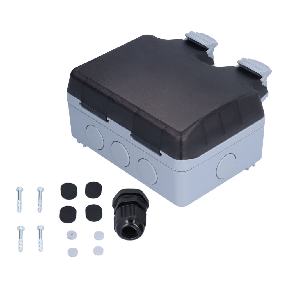 Ip66 Waterproof Outdoor Power Outlet Box Lockable Socket Flame Retardant Pc Abs Weather Resistant Outlet With Led Indicator And Power Control Switch 9138057053562
