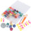 Pre-Wound Bobbins High Tenacity Polyester Thread Plastic Sided Bobbins with Bobbin Storage Case Assorted Colors Threads for Sewing Machine Users 8