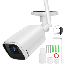 Wireless Outdoor Security Camera HD Bullet Camera Humanoid Detect 2-Way Audio Night Vision Weatherproof IP66 Metal Body Siren Alarm RTSP Support