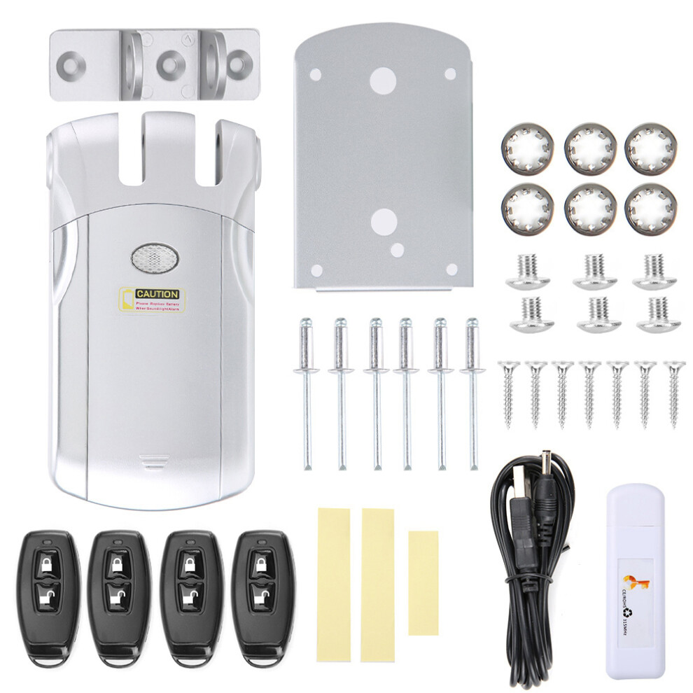Smart Wireless Anti-Theft Door Lock Kit Electronic Intelligent Keyless Deadbolt Access Control System With Remote Control Bluetooth Unlock High 9423501881410