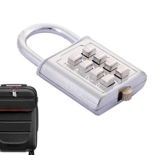 Combination Padlock with 8/10 Digit Button Code for Toolbox, Locker, Gate Security