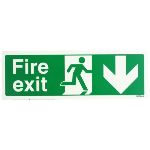 Emergency Fire Exit Sign PVC 150x450mm
