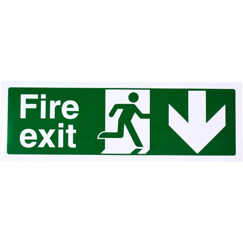 Emergency Fire Exit Sign PVC 150x450mm 1