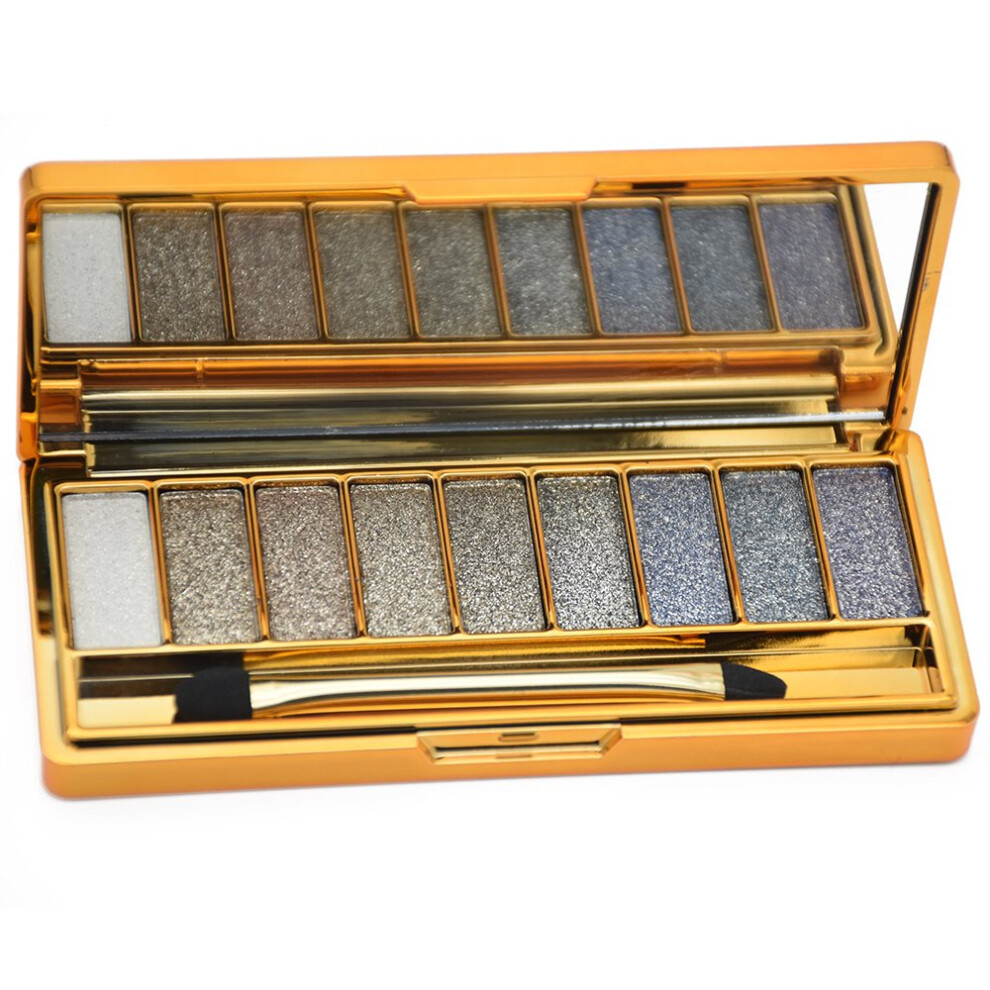 9 Color Glitter Eyeshadow Palette with Nine Shimmer Shades for Eye Makeup