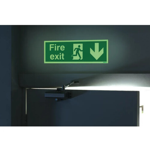 Emergency Fire Exit Sign PVC 150x450mm 2