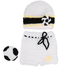 Baby Photography Props Crochet Knitted Costume Set With Hat Pants Football For Breathable Baby Outfit Unisex Baby Costume Set Stage Performance