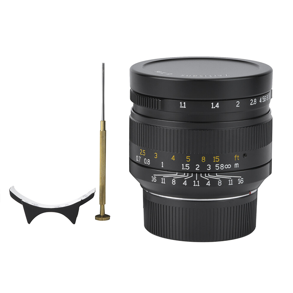 50Mm F1.1 Manual Focus Prime Lens For Leica M Mount, Full Frame Large Aperture Mirrorless Lens, Bokeh Quality High Refractive Index Optical Design 9138057973181