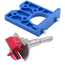 Drill Bits 35mm Cabinet Hinge Template Tool Kit, Hinge Drilling Hole Router Jig With Depth Stop Versatile Application In Woodworking Projects
