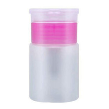 60ml Nail Polish Remover Pump Bottle, Reusable Plastic Acetone Dispenser for Travel, Pink