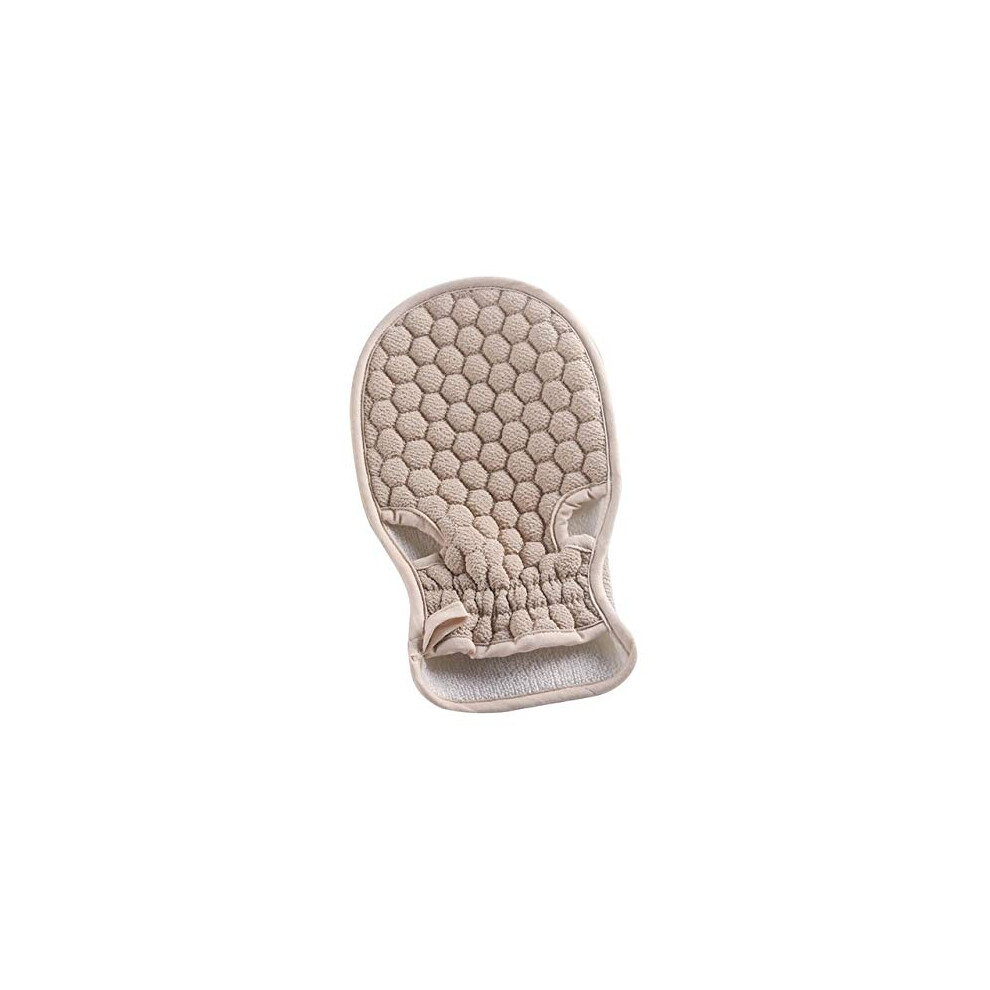 Grey/White Exfoliating Bath Mitt Textured Lattice Spa Massage Glove For Shower And Body Scrub