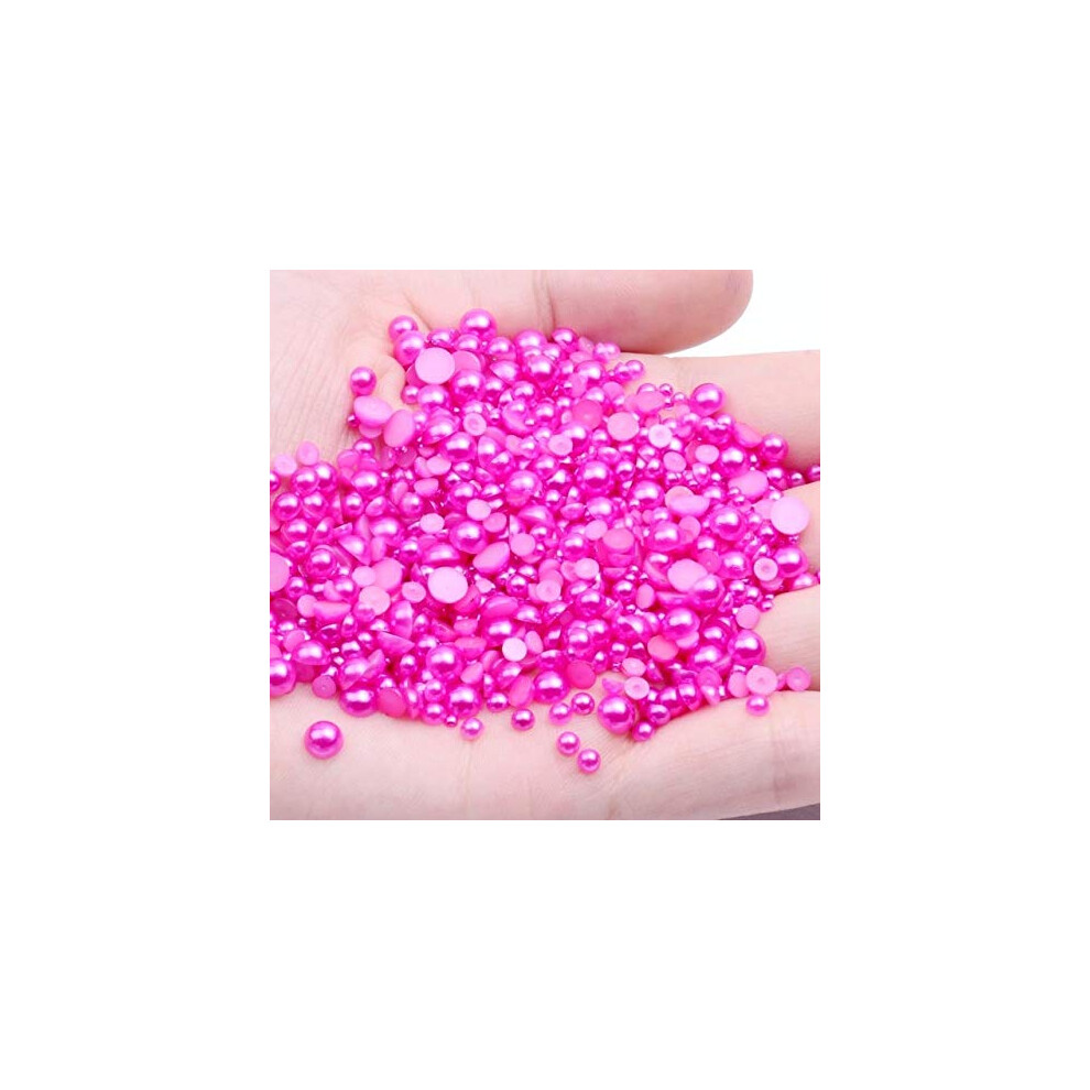 Nail Art Pearls 6mm Rose Flatback Resin 5000pcs Easy Glue for DIY Crafts and Glossy Finish