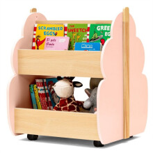 Scaffale per bambini set di 1 52 x 46 x 62,5 cm con ruote universali