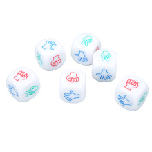 12 pièces, ensemble de dés en plastique blanc de 20 mm avec des bords arrondis pour tous les jeux
