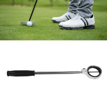 Récupérateur de balles de golf en acier inoxydable télescopique à 8 sections, noir