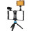 Support de stabilisation vidéo pour téléphone portable avec griffe porte-accessoires et vis universelles 1/4", multi-interface, conception 3