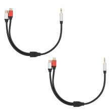 Dubbel afgeschermde stereo-audiokabel met vergulde connectoren. Kristalhelder stereogeluid voor hifi-audio, home cinema-systemen, versterkers, HDTV's