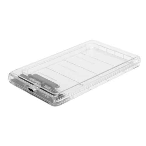 Gabinete USB 3.0 para SATA III para disco rígido, transparente, plug and play, portátil, para HDD/SSD de 2,5 polegadas, hot-swappable. 1