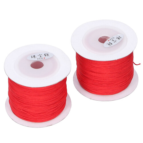 Strong Durable Nylon String for Beading and Kumihimo Moisture Resistant Flexible Braided Thread High Temperature Dyed Versatile Applications Smooth 1