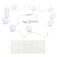 Touch Control Dimmable LED Makeup Vanity Lights With 3 Color Temperatures And Not Dazzling Aesthetic Design USB Powered Easy Installation For