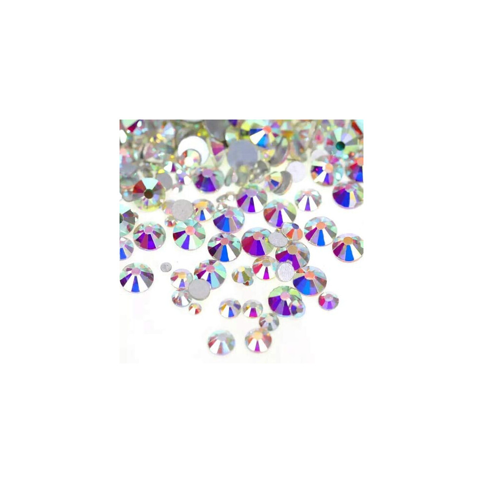 Crystal AB Nail Art Rhinestones SS3SS10 Multicolor Non Hotfix Flatback Glass for Crafts