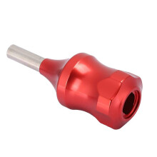 30mm Alloy Tattoo Grip for Cartridge Needles, Lightweight NonSlip Tube for Coil Machines Red