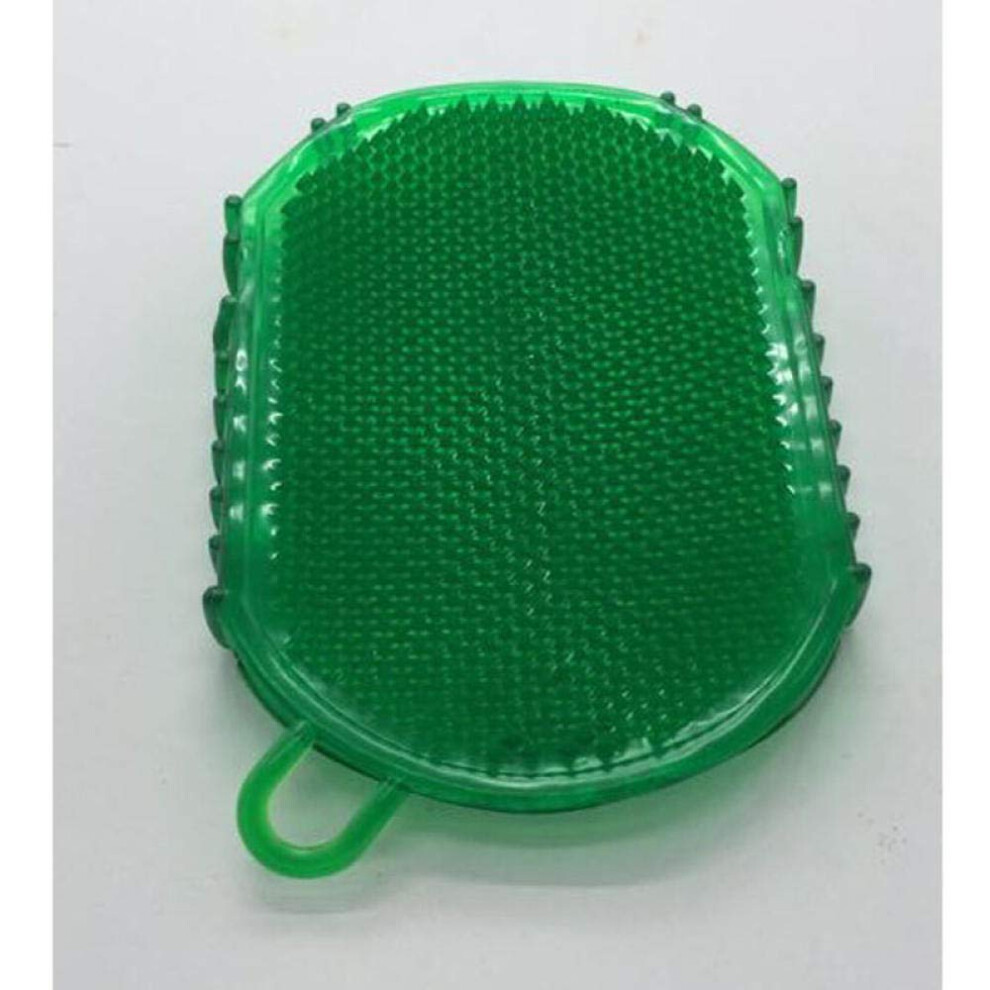 Silicone Bath Brush Exfoliating Shower Glove with Soft Bristles for Gentle Skin Care Green