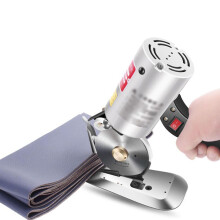 Electric Rotary Fabric Cutter with 90mm Blade, Automatic Sharpening, Cuts Cloth, Leather & Textiles up to 25mm