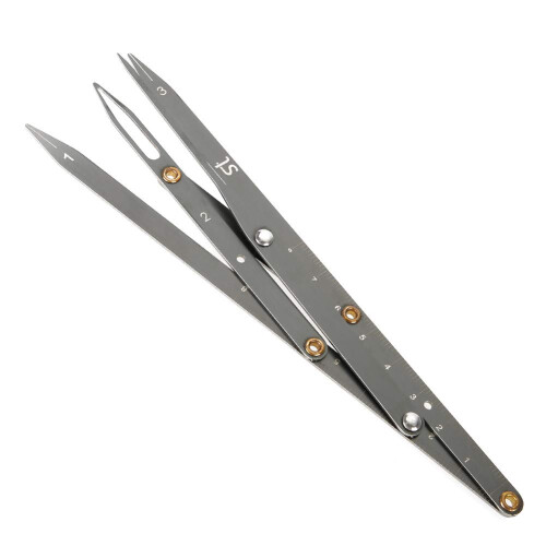 Eyebrow Mapping Tool with Flexible Arms for Accurate Brow Symmetry, Adjustable Microblading Ruler Black