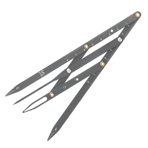Eyebrow Mapping Tool with Flexible Arms for Accurate Brow Symmetry, Adjustable Microblading Ruler Black 1