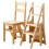 Wooden Folding Ladder Chair 4Step Solid Wood Step Stool MultiFunction Library Display Stand 1
