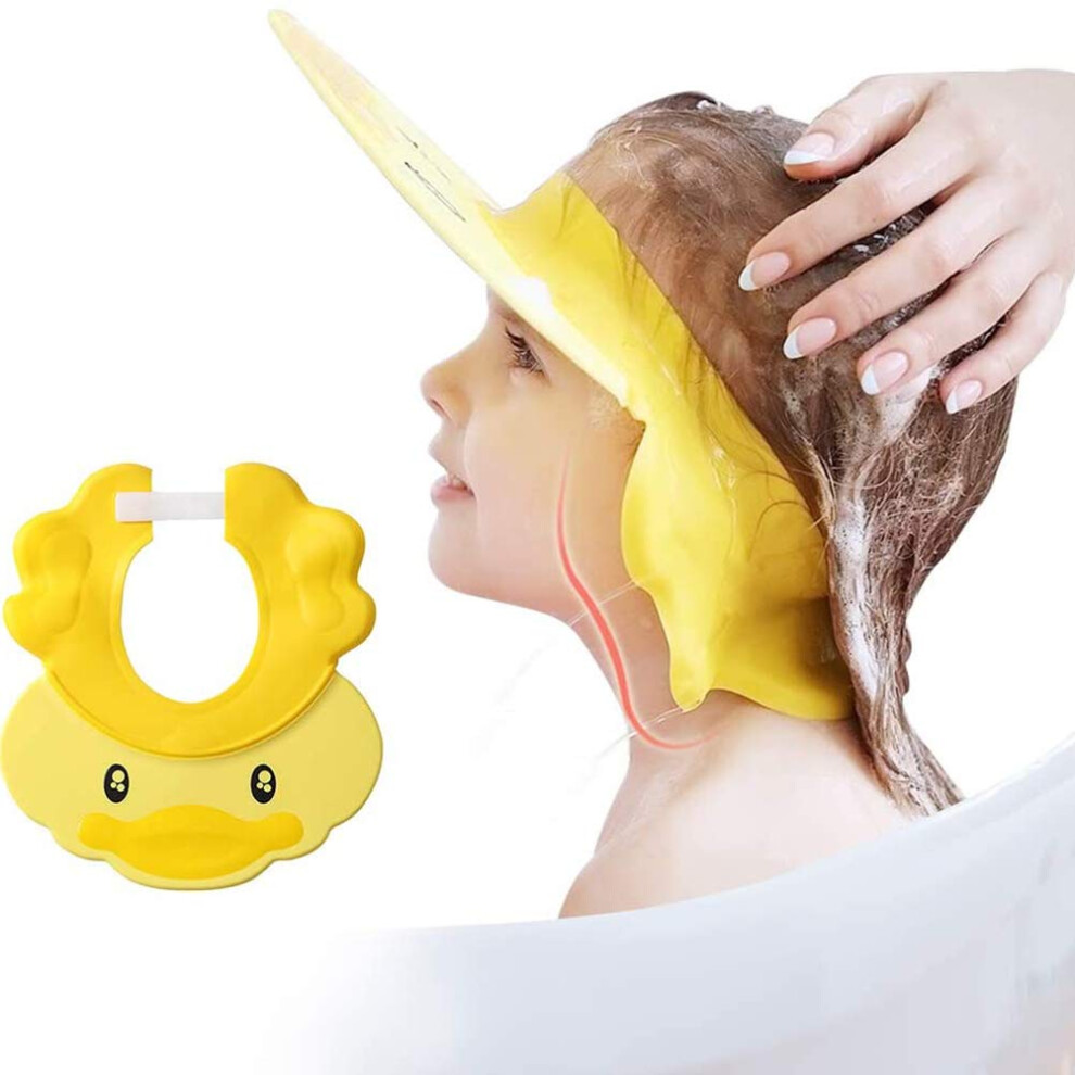 Baby Shower Cap Kids Shampoo Shield Adjustable Eye Protection Waterproof Hat for Hair Washing